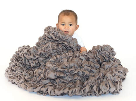 Luxury Gray Crib Nursery Blanket